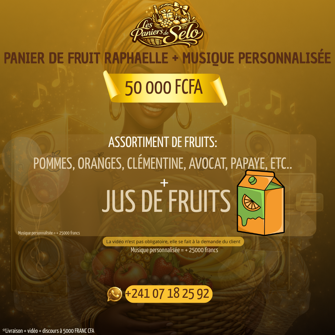 PANIER de fruit Raphaelle + musique personnalisée